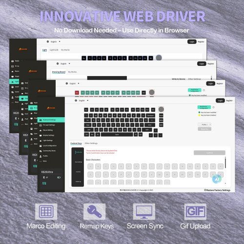 Клавиатура Attack Shark X820 Ultra RGB Linear Gift Switch Wireless (AS-6972792471273-L-UA) Lavender купить в Украине: Киев, Днепр, Харьков, Одесса  | Низкая цена, отзывы, характеристики от TELEMART фото