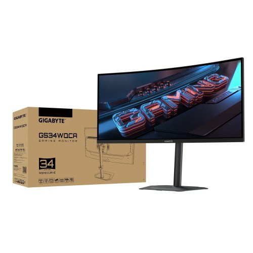 Монітор Gigabyte 34" GS34WQCA Black купити в Україні: Київ, Львів, Хмельницький, Тернопіль | Низька ціна, відгуки, характеристики від TELEMART фото