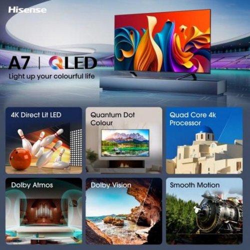 Телевізор Hisense 50" 50A7NQ Black купити в Україні: Київ, Львів, Хмельницький, Тернопіль | Низька ціна, відгуки, характеристики від TELEMART фото