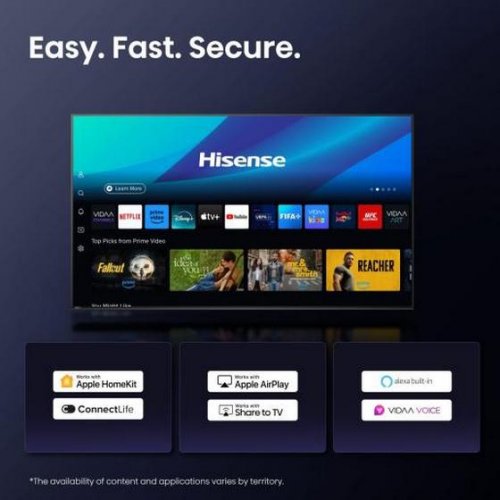 Телевізор Hisense 43" 43E7Q Black купити в Україні: Київ, Львів, Хмельницький, Тернопіль | Низька ціна, відгуки, характеристики від TELEMART фото