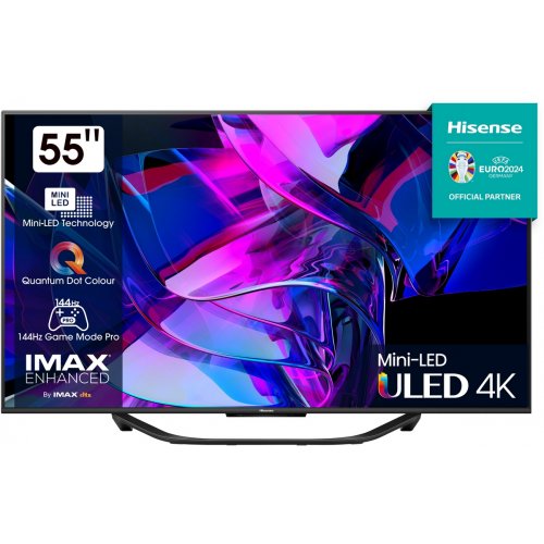 Телевизор Hisense 55" 55U7KQ Black купить в Украине: Киев, Днепр, Харьков, Одесса  | Низкая цена, отзывы, характеристики от TELEMART фото
