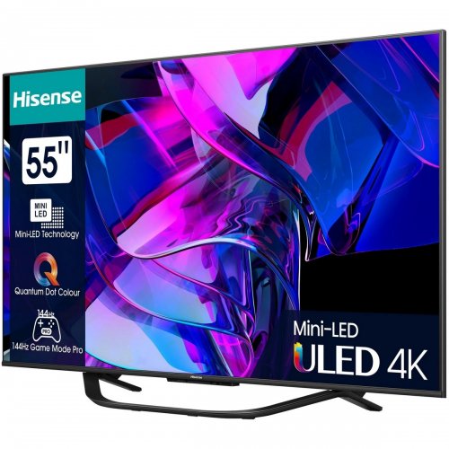 Телевизор Hisense 55" 55U7KQ Black купить в Украине: Киев, Днепр, Харьков, Одесса  | Низкая цена, отзывы, характеристики от TELEMART фото
