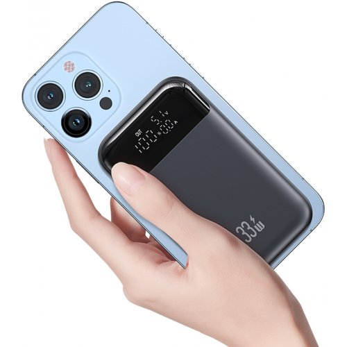 Powerbank Usams US-CD221 10000mAh 33W Dark Grey купити в Україні: Київ, Львів, Хмельницький, Тернопіль | Низька ціна, відгуки, характеристики від TELEMART фото