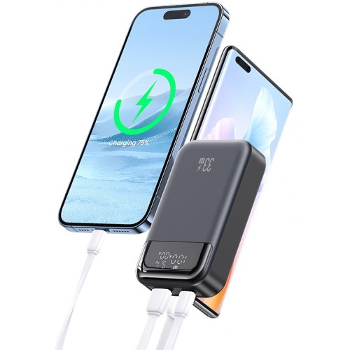 Powerbank Usams US-CD221 10000mAh 33W Dark Grey купити в Україні: Київ, Львів, Хмельницький, Тернопіль | Низька ціна, відгуки, характеристики від TELEMART фото
