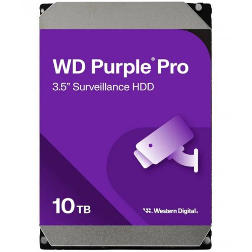 Жорсткий диск Western Digital Purple Pro Surveillance 10TB 512MB 7200RPM 3.5" (WD102PURP) купити в Україні: Київ, Львів, Хмельницький, Тернопіль | Перевірка сумісності, низька ціна, відгуки, характеристики від TELEMART фото