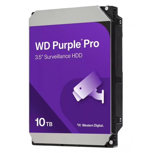 Жорсткий диск Western Digital Purple Pro Surveillance 10TB 512MB 7200RPM 3.5" (WD102PURP) купити в Україні: Київ, Львів, Хмельницький, Тернопіль | Перевірка сумісності, низька ціна, відгуки, характеристики від TELEMART фото