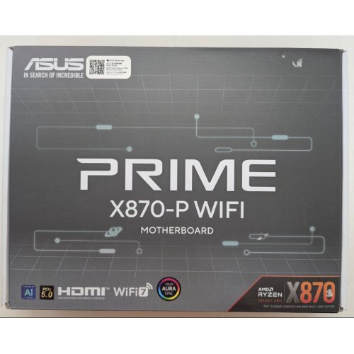 Материнская плата Asus PRIME X870-P WIFI (sAM5, AMD X870) (Восстановлено продавцом, 806217) купить в Украине: Киев, Днепр, Харьков, Одесса  | Проверка совместимости, низкая цена, отзывы, характеристики от TELEMART фото