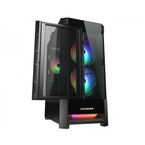 Корпус Cougar Duoface RGB Tempered Glass без БП Black (Восстановлено продавцом, 806240) купить в Украине: Киев, Днепр, Харьков, Одесса  | Проверка совместимости, низкая цена, отзывы, характеристики от TELEMART фото