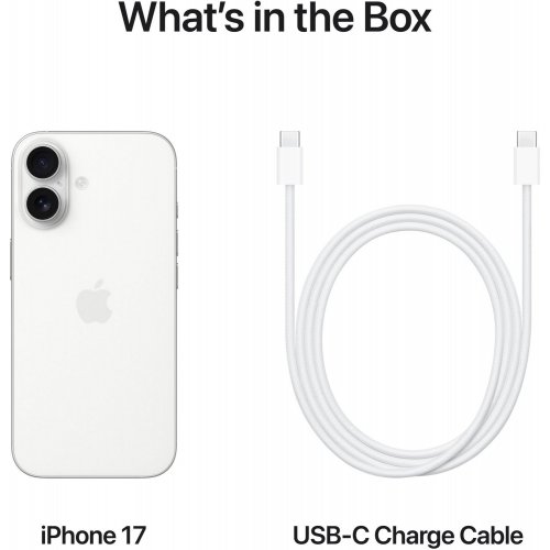 Смартфон Apple iPhone 17 512GB (MG6Q4AF/A) White купити в Україні: Київ, Львів, Хмельницький, Тернопіль | Низька ціна, відгуки, характеристики від TELEMART фото