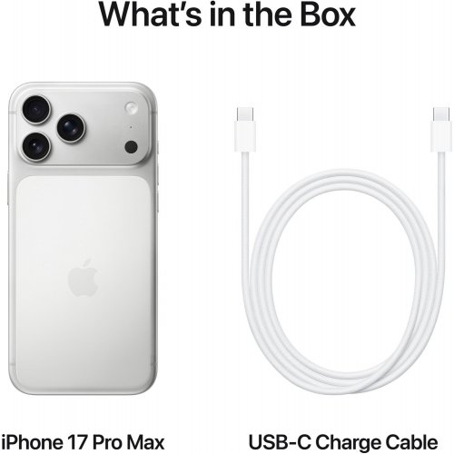 Смартфон Apple iPhone 17 Pro Max 512GB (MFYQ4AF/A) Silver купити в Україні: Київ, Львів, Хмельницький, Тернопіль | Низька ціна, відгуки, характеристики від TELEMART фото
