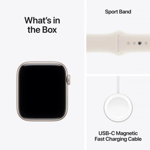 Смарт-часы Apple Watch SE 3 GPS + Cellular 40mm Starlight Aluminium Case with Starlight Sport Band - M/L (MEP74RK/A) купить в Украине: Киев, Днепр, Харьков, Одесса  | Низкая цена, отзывы, характеристики от TELEMART фото