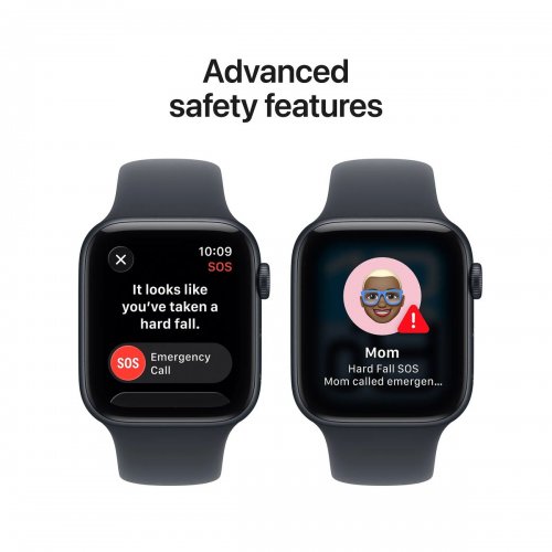 Смарт-часы Apple Watch SE 3 GPS + Cellular 40mm Midnight Aluminium Case with Midnight Sport Band - S/M (MEP94RK/A) купить в Украине: Киев, Днепр, Харьков, Одесса  | Низкая цена, отзывы, характеристики от TELEMART фото