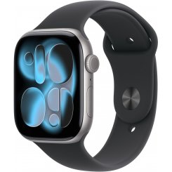 Смарт-часы Apple Watch Series 11 GPS 42mm Space Grey Aluminium Case with Black Sport Band - S/M (MEQW4RK/A)