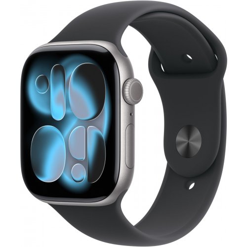 Смарт-часы Apple Watch Series 11 GPS 42mm Space Grey Aluminium Case with Black Sport Band - S/M (MEQW4RK/A) купить в Украине: Киев, Днепр, Харьков, Одесса  | Низкая цена, отзывы, характеристики от TELEMART фото