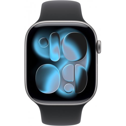 Смарт-часы Apple Watch Series 11 GPS 42mm Space Grey Aluminium Case with Black Sport Band - M/L (MEQX4RK/A) купить в Украине: Киев, Днепр, Харьков, Одесса  | Низкая цена, отзывы, характеристики от TELEMART фото
