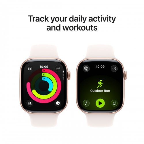 Смарт-часы Apple Watch Series 11 GPS 42mm Rose Gold Aluminium Case with Light Blush Sport Band - S/M (MEU04RK/A) купить в Украине: Киев, Днепр, Харьков, Одесса  | Низкая цена, отзывы, характеристики от TELEMART фото