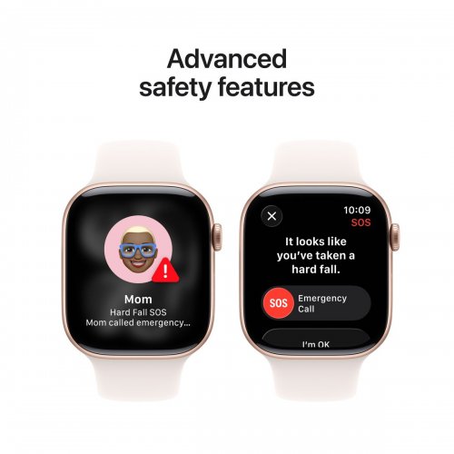 Смарт-часы Apple Watch Series 11 GPS 42mm Rose Gold Aluminium Case with Light Blush Sport Band - M/L (MEU44RK/A) купить в Украине: Киев, Днепр, Харьков, Одесса  | Низкая цена, отзывы, характеристики от TELEMART фото