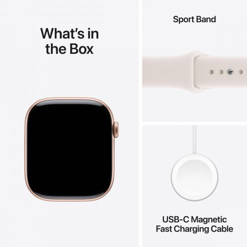 Смарт-часы Apple Watch Series 11 GPS 42mm Rose Gold Aluminium Case with Light Blush Sport Band - M/L (MEU44RK/A) купить в Украине: Киев, Днепр, Харьков, Одесса  | Низкая цена, отзывы, характеристики от TELEMART фото