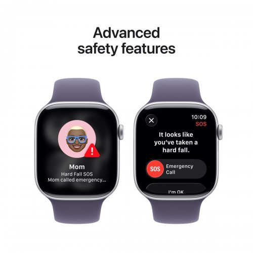 Смарт-годинник Apple Watch Series 11 GPS 42mm Silver Aluminium Case with Purple Fog Sport Band - M/L (MEU74RK/A) купити в Україні: Київ, Львів, Хмельницький, Тернопіль | Низька ціна, відгуки, характеристики від TELEMART фото