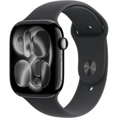 Смарт-часы Apple Watch Series 11 GPS 46mm Jet Black Aluminium Case with Black Sport Band - M/L (MEUX4RK/A)