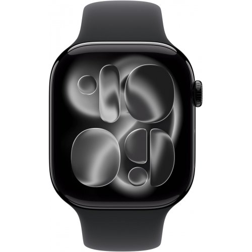 Смарт-часы Apple Watch Series 11 GPS 46mm Jet Black Aluminium Case with Black Sport Band - M/L (MEUX4RK/A) купить в Украине: Киев, Днепр, Харьков, Одесса  | Низкая цена, отзывы, характеристики от TELEMART фото