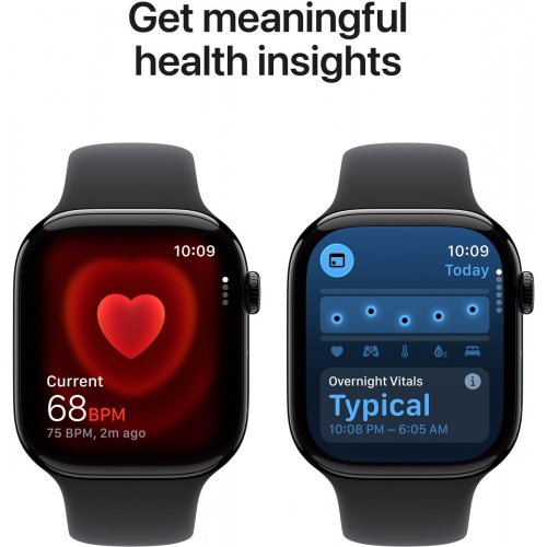 Смарт-часы Apple Watch Series 11 GPS 46mm Jet Black Aluminium Case with Black Sport Band - M/L (MEUX4RK/A) купить в Украине: Киев, Днепр, Харьков, Одесса  | Низкая цена, отзывы, характеристики от TELEMART фото