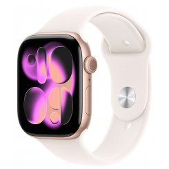 Смарт-часы Apple Watch Series 11 GPS 46mm Rose Gold Aluminium Case with Light Blush Sport Band - M/L (MEV74RK/A)