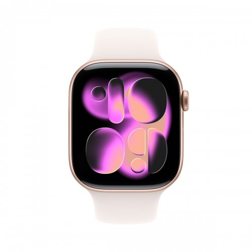 Смарт-часы Apple Watch Series 11 GPS 46mm Rose Gold Aluminium Case with Light Blush Sport Band - M/L (MEV74RK/A) купить в Украине: Киев, Днепр, Харьков, Одесса  | Низкая цена, отзывы, характеристики от TELEMART фото