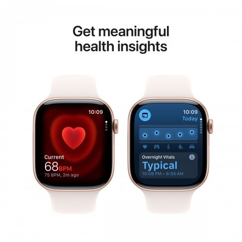 Смарт-часы Apple Watch Series 11 GPS 46mm Rose Gold Aluminium Case with Light Blush Sport Band - M/L (MEV74RK/A) купить в Украине: Киев, Днепр, Харьков, Одесса  | Низкая цена, отзывы, характеристики от TELEMART фото