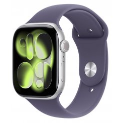 Смарт-часы Apple Watch Series 11 GPS 46mm Silver Aluminium Case with Purple Fog Sport Band - M/L (MEVA4RK/A)