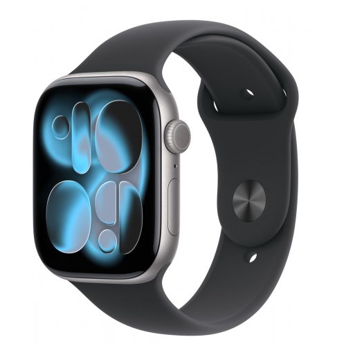 Смарт-часы Apple Watch Series 11 GPS + Cellular 42mm Space Grey Aluminium Case with Black Sport Band - M/L (MF8C4RK/A) купить в Украине: Киев, Днепр, Харьков, Одесса  | Низкая цена, отзывы, характеристики от TELEMART фото