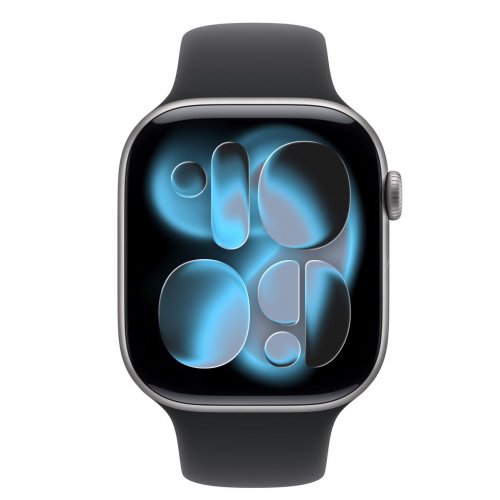 Смарт-часы Apple Watch Series 11 GPS + Cellular 42mm Space Grey Aluminium Case with Black Sport Band - M/L (MF8C4RK/A) купить в Украине: Киев, Днепр, Харьков, Одесса  | Низкая цена, отзывы, характеристики от TELEMART фото
