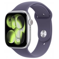 Смарт-часы Apple Watch Series 11 GPS + Cellular 42mm Silver Aluminium Case with Purple Fog Sport Band - S/M (MF8H4RK/A)
