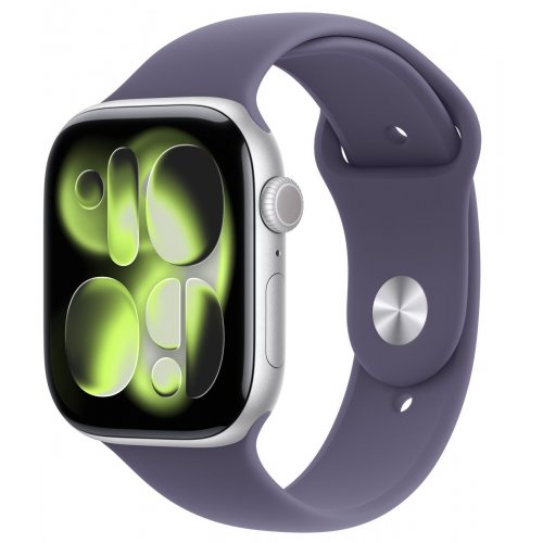Смарт-часы Apple Watch Series 11 GPS + Cellular 42mm Silver Aluminium Case with Purple Fog Sport Band - S/M (MF8H4RK/A) купить в Украине: Киев, Днепр, Харьков, Одесса  | Низкая цена, отзывы, характеристики от TELEMART фото