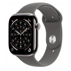 Смарт-часы Apple Watch Series 11 GPS + Cellular 42mm Natural Titanium Case with Stone Grey Sport Band - M/L (MF8N4RK/A)