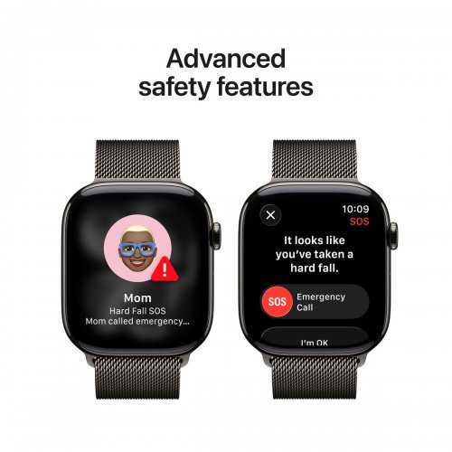 Смарт-часы Apple Watch Series 11 GPS + Cellular 42mm Slate Titanium Case with Slate Milanese Loop (MF8U4RK/A) купить в Украине: Киев, Днепр, Харьков, Одесса  | Низкая цена, отзывы, характеристики от TELEMART фото
