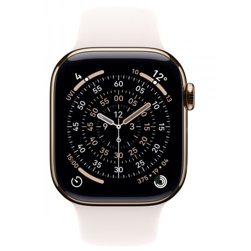 Смарт-часы Apple Watch Series 11 GPS + Cellular 42mm Gold Titanium Case with Light Blush Sport Band - M/L (MF8X4RK/A) купить в Украине: Киев, Днепр, Харьков, Одесса  | Низкая цена, отзывы, характеристики от TELEMART фото