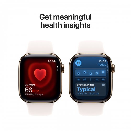 Смарт-часы Apple Watch Series 11 GPS + Cellular 42mm Gold Titanium Case with Light Blush Sport Band - M/L (MF8X4RK/A) купить в Украине: Киев, Днепр, Харьков, Одесса  | Низкая цена, отзывы, характеристики от TELEMART фото