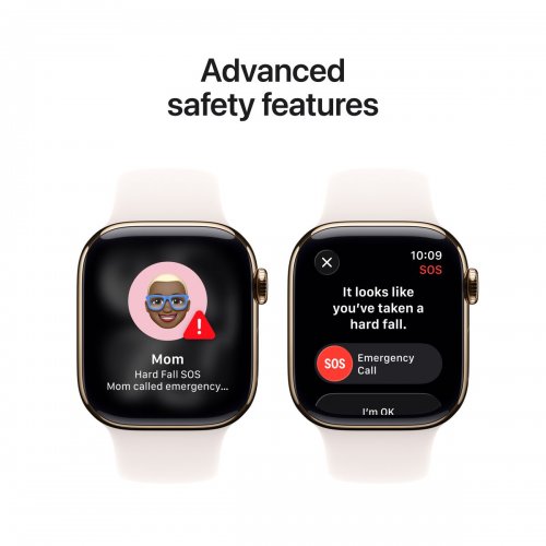 Смарт-часы Apple Watch Series 11 GPS + Cellular 42mm Gold Titanium Case with Light Blush Sport Band - M/L (MF8X4RK/A) купить в Украине: Киев, Днепр, Харьков, Одесса  | Низкая цена, отзывы, характеристики от TELEMART фото