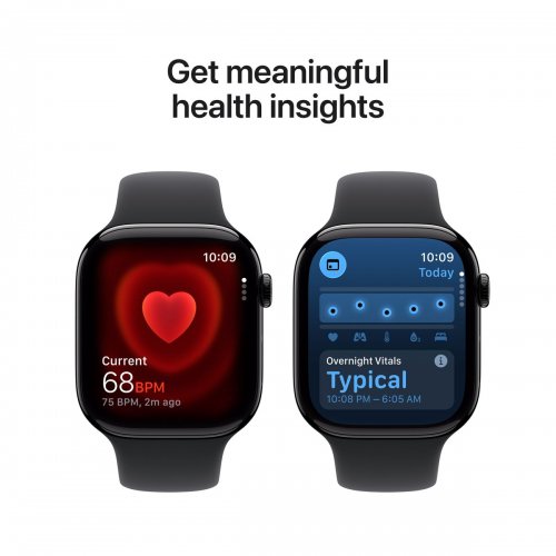 Смарт-годинник Apple Watch Series 11 GPS + Cellular 46mm Jet Black Aluminium Case with Black Sport Band - S/M (MFC24RK/A) купити в Україні: Київ, Львів, Хмельницький, Тернопіль | Низька ціна, відгуки, характеристики від TELEMART фото