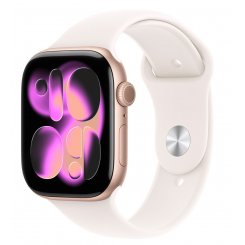 Смарт-часы Apple Watch Series 11 GPS + Cellular 46mm Rose Gold Aluminium Case with Light Blush Sport Band - M/L (MFCJ4RK/A)