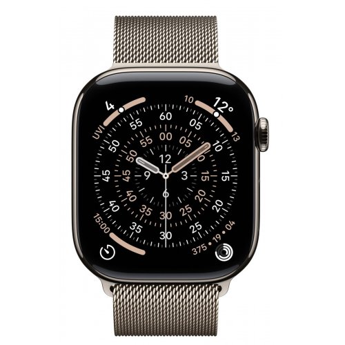 Смарт-часы Apple Watch Series 11 GPS + Cellular 46mm Natural Titanium Case with Natural Milanese Loop - M/L (MFD04RK/A) купить в Украине: Киев, Днепр, Харьков, Одесса  | Низкая цена, отзывы, характеристики от TELEMART фото
