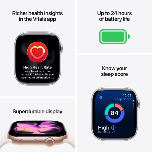 Смарт-часы Apple Watch Series 11 GPS + Cellular 46mm Slate Titanium Case with Black Sport Band - M/L (MFD24RK/A) купить в Украине: Киев, Днепр, Харьков, Одесса  | Низкая цена, отзывы, характеристики от TELEMART фото
