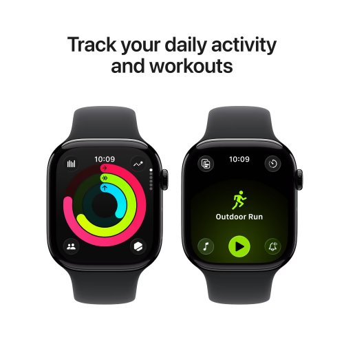 Смарт-часы Apple Watch Series 11 GPS + Cellular 46mm Slate Titanium Case with Black Sport Band - M/L (MFD24RK/A) купить в Украине: Киев, Днепр, Харьков, Одесса  | Низкая цена, отзывы, характеристики от TELEMART фото