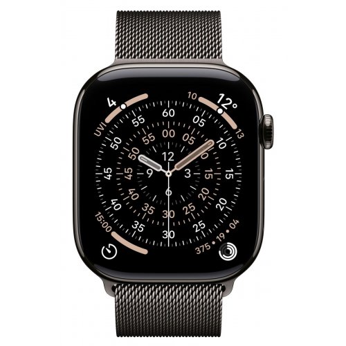 Смарт-часы Apple Watch Series 11 GPS + Cellular 46mm Slate Titanium Case with Slate Milanese Loop - S/M (MFD34RK/A) купить в Украине: Киев, Днепр, Харьков, Одесса  | Низкая цена, отзывы, характеристики от TELEMART фото