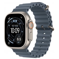 Смарт-часы Apple Watch Ultra 3 GPS + Cellular 49mm Natural Titanium Case with Anchor Blue Ocean Band (MEWH4QP/A)