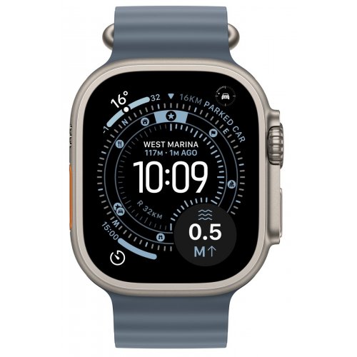 Смарт-годинник Apple Watch Ultra 3 GPS + Cellular 49mm Natural Titanium Case with Anchor Blue Ocean Band (MEWH4QP/A) купити в Україні: Київ, Львів, Хмельницький, Тернопіль | Низька ціна, відгуки, характеристики від TELEMART фото