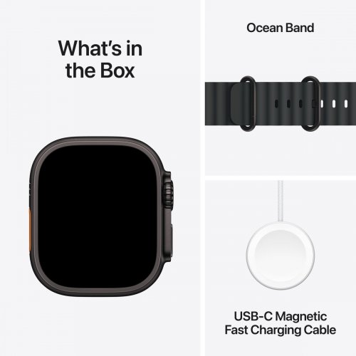 Смарт-годинник Apple Watch Ultra 3 GPS + Cellular 49mm Black Titanium Case with Black Ocean Band (MF0J4QP/A) купити в Україні: Київ, Львів, Хмельницький, Тернопіль | Низька ціна, відгуки, характеристики від TELEMART фото
