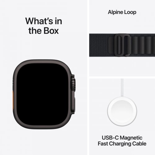 Смарт-часы Apple Watch Ultra 3 GPS + Cellular 49mm Black Titanium Case with Black Alpine Loop - Large (MF0X4QP/A) купить в Украине: Киев, Днепр, Харьков, Одесса  | Низкая цена, отзывы, характеристики от TELEMART фото
