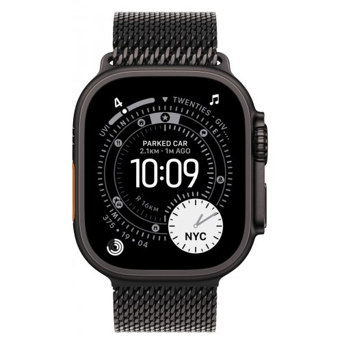 Смарт-часы Apple Watch Ultra 3 GPS + Cellular 49mm Black Titanium Case with Black Titanium Milanese Loop - Small (MF1N4QP/A) купить в Украине: Киев, Днепр, Харьков, Одесса  | Низкая цена, отзывы, характеристики от TELEMART фото